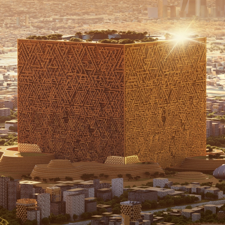 Neboder u obliku kocke nazvana je Mukaab i krasiće stambeno naselje centra Rijada